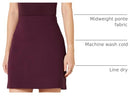 Amazon Essentials Women's Ponte Pull-On Mini Skirt, Burgundy, X-Small - Brand New