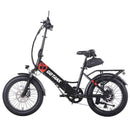 GOTRAX ADULT F2V2 20" STEP THROUGH ELECTRIC FOLDING BIKE - BLACK/RED - Like New