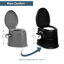 VINGLI Portable Toilet | Commode, Detachable Bucket, Paper Holder, Emergency Use - Like New