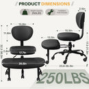 Primy Criss Cross Office Chair - ADHD Cross Legged Chair with Wheels - Like New