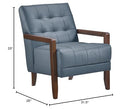 Lexicon Crafton Leather Accent Chair in Blue - 1010BUE-1 - Like New