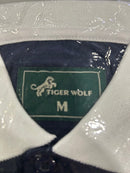 TIGER WOLF SIZE MEDIUM NAVY POLO SHIRT - SIZE: MEN M - NAVY BLUE - Brand New
