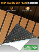 FOCEAN Boat Flooring EVA Foam Boat Decking Faux Teak Browns/Blk Lines - Brand New
