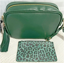 Iman Global Chic Crossbody with Wristlet and Removable Tassel IMAN764061 - Green Like New