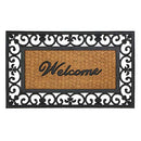 Smart Living 10017417 Fleur-De-Lis Welcome Framed Mat, Rubber Coir, (1 EA) - Brand New