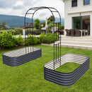 OLLE GARDENS ARCH 95" HIGH X 59" WIDE METAL ARCH TRELLIS - BLACK - Like New