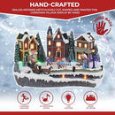 Animated Christmas Village Skating Town, Lighted, 4 Moving Skaters - Multicolor - Like New