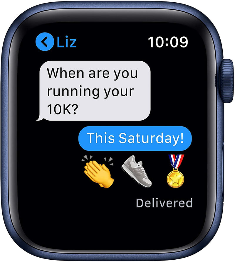 Apple Watch Series 6 GPS LTE 44mm Blue Aluminum Case Deep Navy Sport Band - Like New