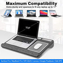 ABOVETEK LAP DESK HOME OFFICE DESK WITH TABLET PEN HOLDER LD-255G - GRAY WOOD - Like New