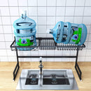AURAMOR OVER SINK DISH DRYING RACK, 7 INTERCHANGEABLE RACKS AND CADDIES - BLACK - Like New