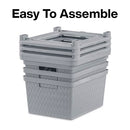 Sterilite 3 Drawer Cross Weave Storage Tower Decorative 3-Pack B0B3SDQQ6H - Gray - Brand New