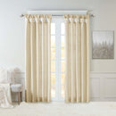 Madison Park Emilia Faux Silk Single Curtain with Privacy Lining, DIY Twist Tab - Like New