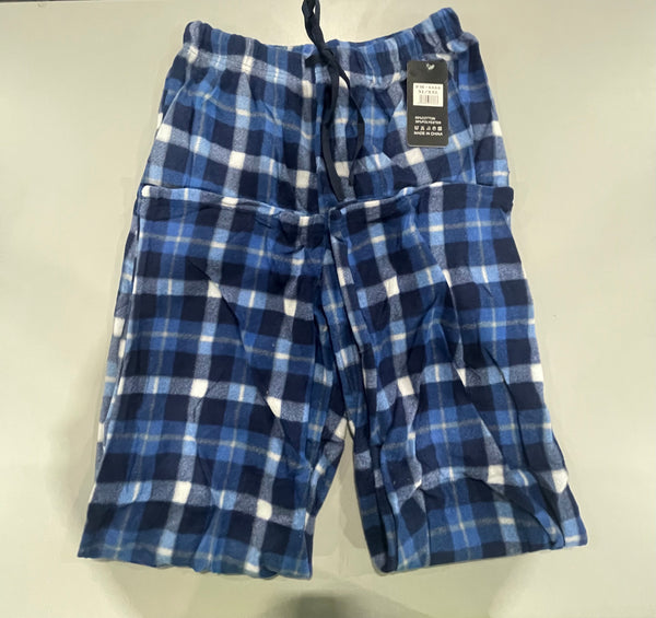 YUNA PAJAMA PANTS WOMEN MULTI PLAID ELASTIC WAIST - SIZE: XL/XXL - BLUE/DARKBLUE - Brand New