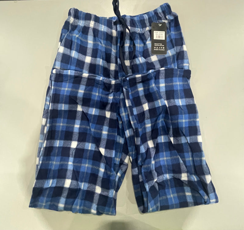 YUNA PAJAMA PANTS WOMEN MULTI PLAID ELASTIC WAIST - SIZE: XL/XXL - BLUE/DARKBLUE - Brand New