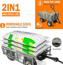 YARDSAM DUMP GARDEN CARTS 800 LB CAPACITY, HEAVY DUTY STEEL GARDEN CARTS - GRAY - Brand New
