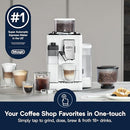 DE'LONGHI RIVELIA AUTOMATIC ESPRESSO MACHINE WITH GRINDER EXAM44055W - WHITE - Like New