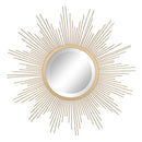 STONEYBRAND ROUND 23" ANTIQUE GOLD METAL WALL MIRROR HANGING BRACKET SB-6139A - Like New