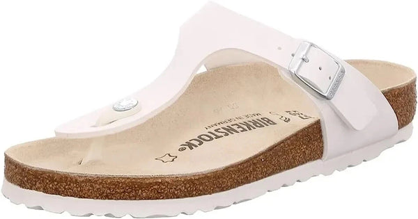 BRIKENSTOCK BIRKENSTOCK GIZEH REGULAR FIT THONG FLIP FLOP - SIZE: MEN 11 - WHITE - Like New