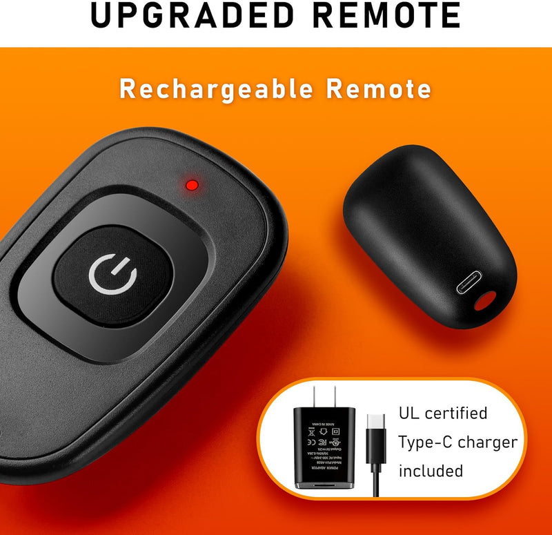 GT BRITER GTBRITTER RECHARGEABLE ELECTRIC INSOLES REMOTE SIZE LARGE - ORANGE - Like New