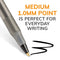 BIC ROUND STIC XTRA LIFE BALLPOINT PEN ULTRA LASTING COUNT IN BLACK INK - BLACK - Brand New