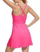 GGOV TENNIS DRESS FOR WOMEN ATHLETIC GOLF DRESS BUILT SEPARATE SHORTS PINK M - Brand New
