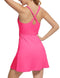 GGOV TENNIS DRESS FOR WOMEN ATHLETIC GOLF DRESS BUILT SEPARATE SHORTS PINK M - Brand New