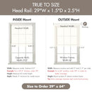 Madison Park Sheen Ivory Roman Shade Room Darkening Blind Cordless 29X64 - Brand New