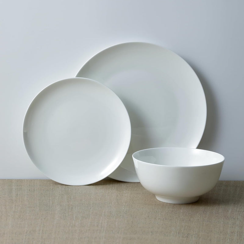 Stone Lain Blair Bone China 12 Piece Dinnerware Set - White - Like New