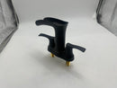 WATERSONG WATERFALL BATHROOM FAUCET 2 HANDLE 1 OR 3 HOLES VANITY - MATTE BLACK - Like New