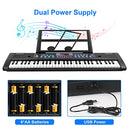 M SANMERSEN Piano for Kids Keyboard 61 Keys Microphone/ LED Display B09DY9BL1S - Brand New
