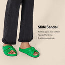 AMAZON ESSENTIALS WOMEN'S TWIST SLIDE SANDAL - SIZE: WOMEN 8 - LIGHT BEIGE - Brand New