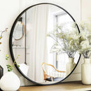 SUNNIRY ROUND MIRROR 30 INCH LARGE ROUND MIRROR S2023MAY1030RB - BLACK - Like New