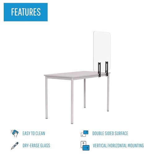 MasterVision Protector Series Frameless Glass Divider BVCGL0701393 - Clear - Brand New