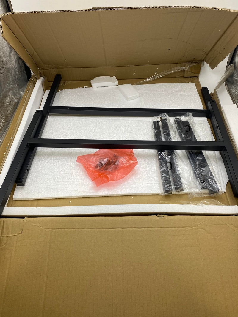 NOVILLA SNACK END TABLE C SHAPED SIDE TABLE ROLLING CASTERS SMALL TABLE - BROWN - Like New