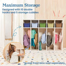 ECR4Kids STREAMLINE 5-SECTION TODDLER COAT LOCKER CLASSROOM FURNITURE WHITE WASH - Like New