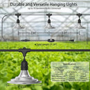 DANSHINRO 6-LIGHT OUTDOOR LED GROW LIGHTS 21.3FT STRING LIGHTS PALE RED - Like New