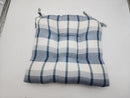 Arlee Home Fashions Cottage Check Chair Cushions, Set of 4 - Slate - Brand New