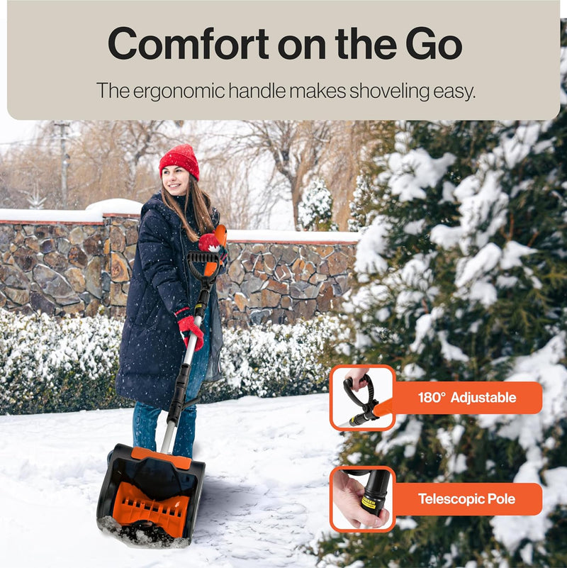 SuperHandy Snow Thrower Power Shovel 4Ah DC 20V Upgraded Design - ORANGE - Like New