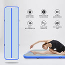 Inflatable Air Tumbling Gymnastics Mats with Pump 10ftx3.3ftx4in, Blue - Like New