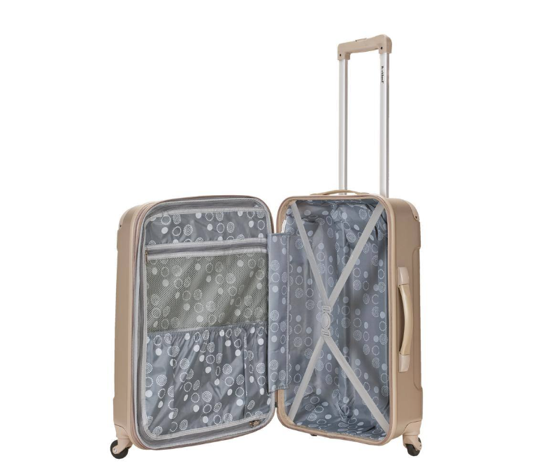 ROCKLAND LONDON 3-PIECE HARDSIDE SPINNER LUGGAGE SET, CHAMPAGNE Like New