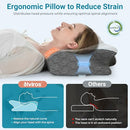 Elviros Cervical Neck Pillow for Sleeping, Memory Foam Pillow, Size: Queen - Like New