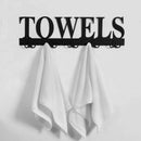 GENERIC 23.5 INCH BLACK METAL WALL MOUNTED TOWEL RACK - BLACK - Like New