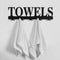 GENERIC 23.5 INCH BLACK METAL WALL MOUNTED TOWEL RACK - BLACK - Like New