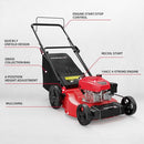POWERSMART 21" 2-IN-1 PUSH LAWN MOWER 144CC ENGINE V8721P - RED - Like New