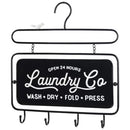 Ganz CB173949 Black Enamel Laundry Multi Hook Wall Decor 21" Height - Brand New
