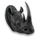 GARDENGREETERS Rhino Head Figurine Rhino Sculpture Wall statue - Brand New