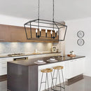 Lucidce Farmhouse Chandelier 6-Lights Room Lighting - Matte Black - Brand New