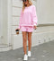 FKEEP WOMEN 2 PIECE OUTFITS SWEATSUIT OVERSIZED FALL CLOTHES - SIZE XL - PINK - Like New
