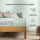 ZINUS 10 INCH GREEN TEA LUXE MEMORY FOAM MATTRESS QUEEN PRESSURE RELIEVING - Brand New