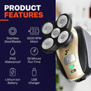 The FlexSeries Electric Head Hair Shaver Freebird - BLACK/GOLD - Like New